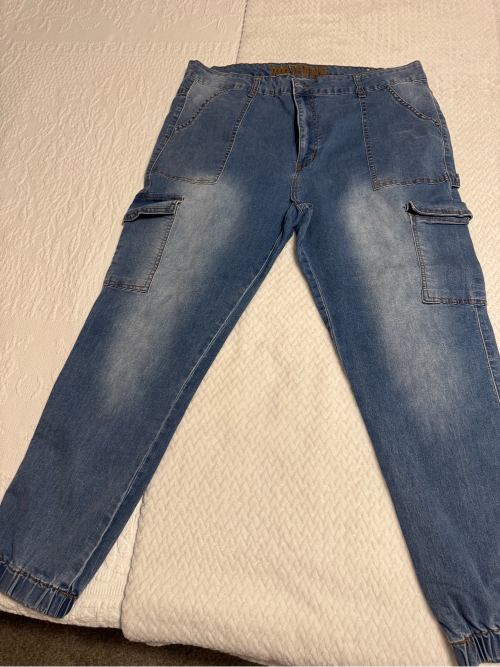 VIP Women's Blue Cargo Jeggings - Light Wash